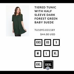 Half sleeve tiered tunic